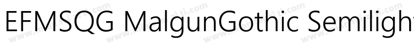 EFMSQG MalgunGothic Semilight 高体字体转换